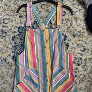 rainbow overall dress